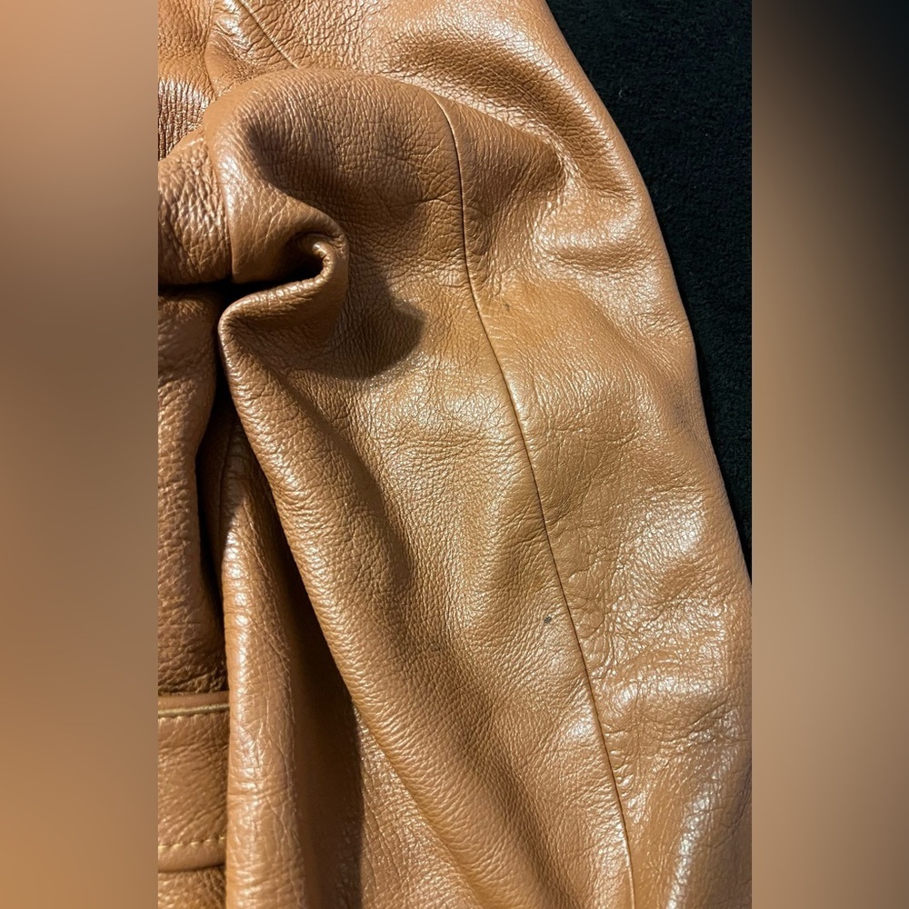 Rare! Vtg 70s Custom Coat Co Deerskin Leather Coat, belted waist Men’s 2XL - Picture 14 of 16